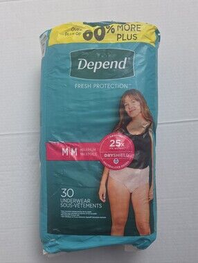 Depend Fresh Protection Maximum Absorbency Underwear 30ct- Sz M